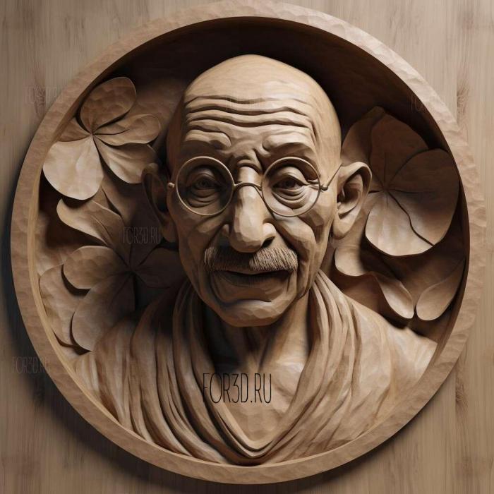 Gandhi 2 stl model for CNC